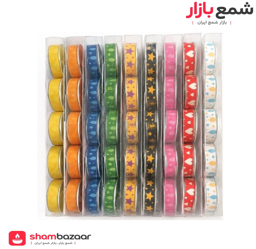 بسته شمع وارمر 10 عددی تولدی سفید