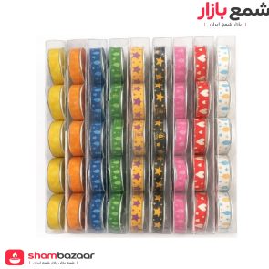 بسته شمع وارمر 10 عددی تولدی سفید