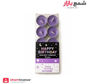 شمع وارمر 10 عددی تولدی بنفش