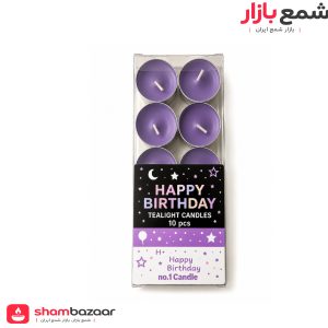 شمع وارمر 10 عددی تولدی بنفش