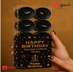 شمع وارمر 10 عددی تولدی مشکی