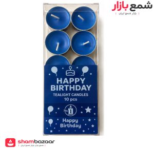 شمع وارمر 10 عددی تولدی آبی