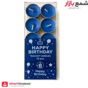 شمع وارمر 10 عددی تولدی آبی