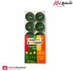 شمع وارمر 10 عددی تولدی سبز